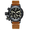 Men's Automatic Mechanical Multifunctional Luminous Leather Watche