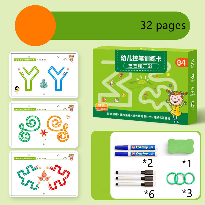 Pen Control Training Book Kindergarten Erasable Paper