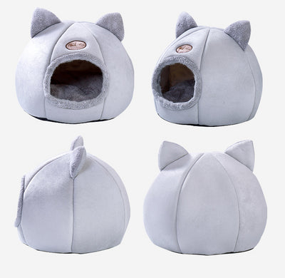 Cat Bed Pet Igloo Cave Small Wool