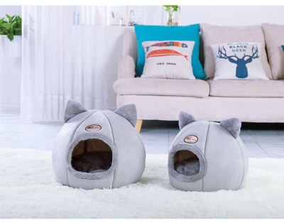 Cat Bed Pet Igloo Cave Small Wool