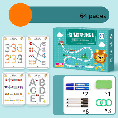 Pen Control Training Book Kindergarten Erasable Paper